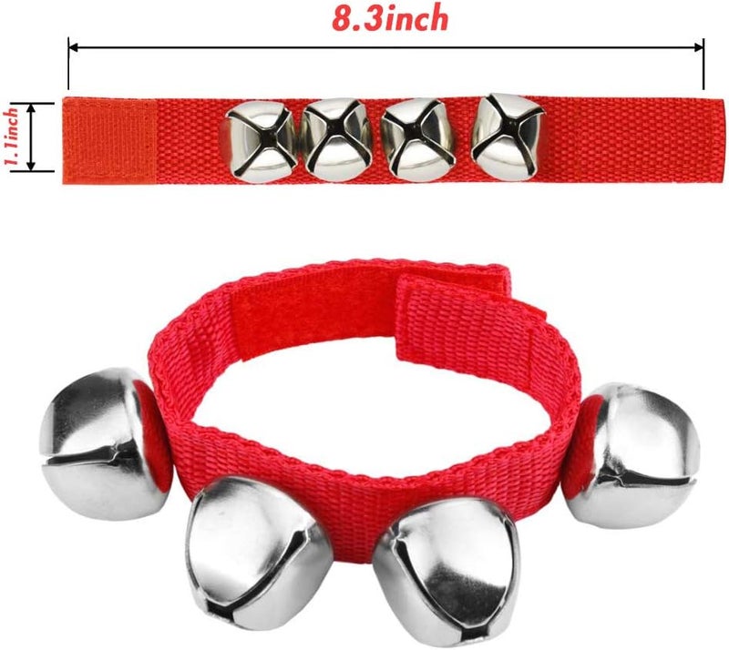 POPLAY 6 PCS Percussion Instruments, Wrist Bells Jingle Bells Musical Rhythm Toys - Image 2