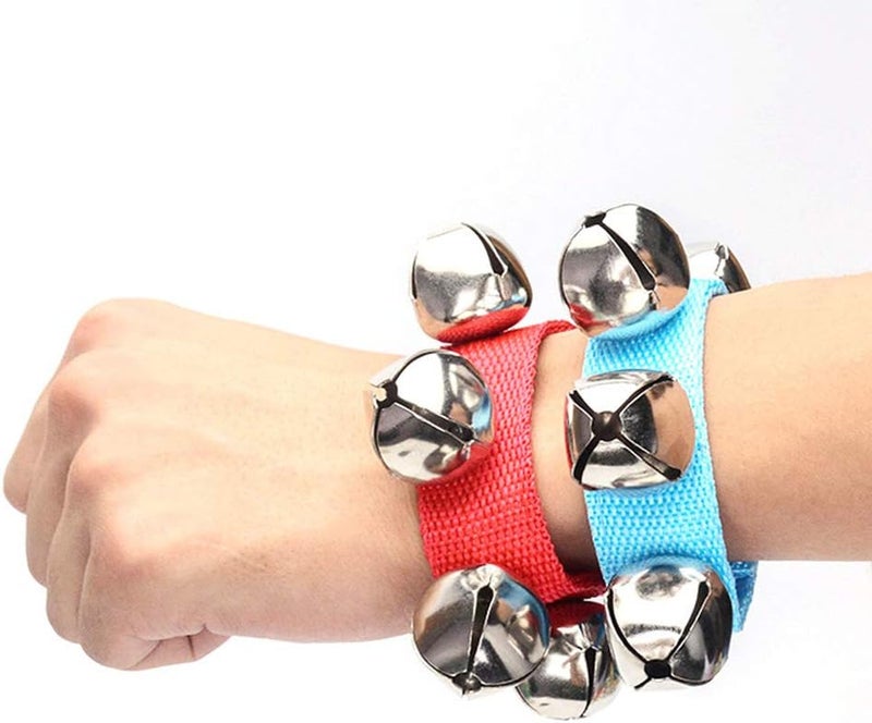 POPLAY 6 PCS Percussion Instruments, Wrist Bells Jingle Bells Musical Rhythm Toys - Image 4