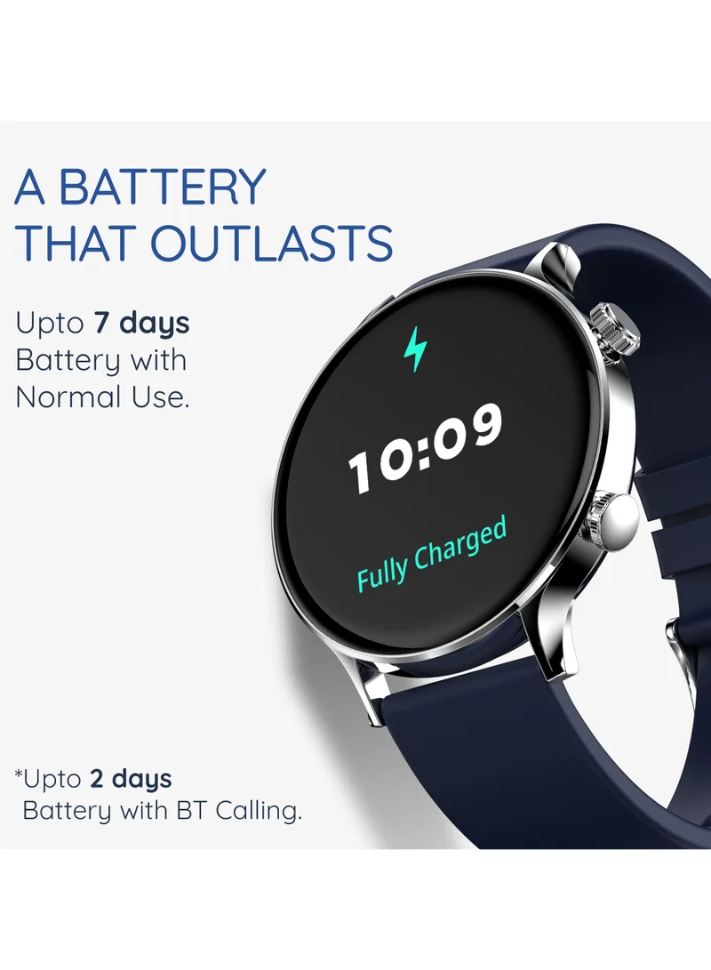 Pebble Vast 1.43" Amoled Display, Always On Display, Bright HD Display, One Time BT Connect, BT Calling, Health Suite, Multi Sports Modes, Premium Built, Multiple Watch Faces, AI Voice Assitance, Sleep Monitor, Alarm & Notifications