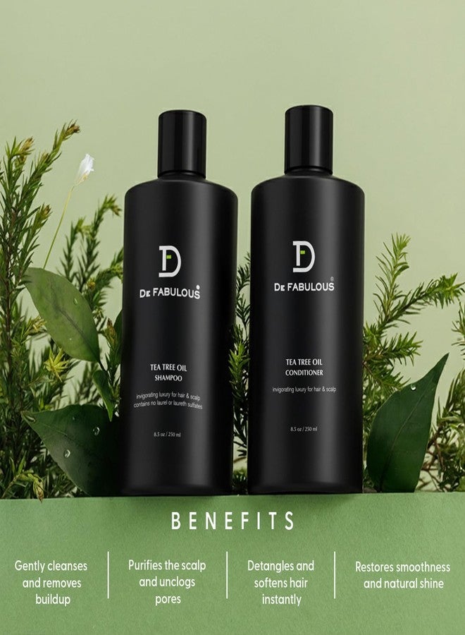 De Fabulous Tea Tree Oil Shampoo & Conditioner 250ml - Comb |All hair types | Scalp Health | Sulphate Free - Image 3