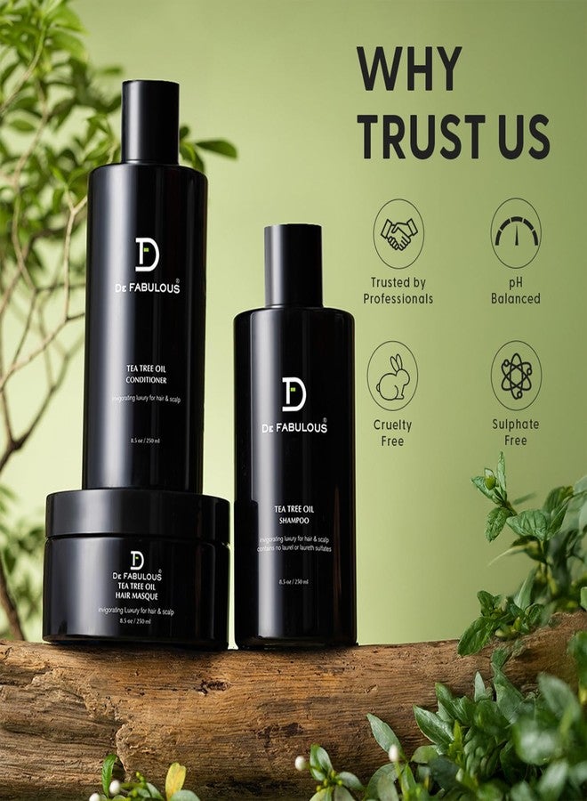 De Fabulous Tea Tree Oil Shampoo & Conditioner 250ml - Comb |All hair types | Scalp Health | Sulphate Free - Image 5