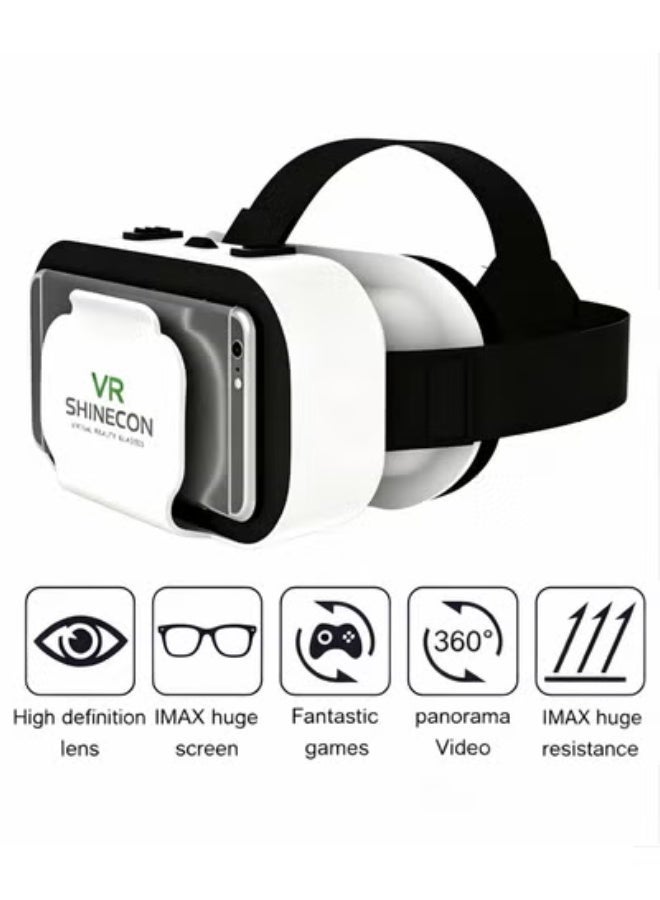 VR SHINECON Vr Glasses, Virtual Reality Headphones Compatible With Iphone And Android, Adjustable 3d Vr Phone Headphones, Suitable For 4.7 To 6.5 Inches, With Controller, Suitable For Mobile Games And Movies - Image 3