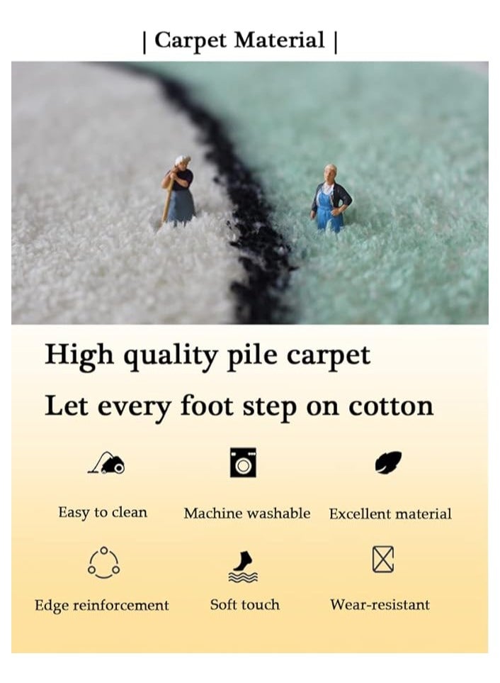 Cartoon Sanrio series Hello Kitty children's room crawling mat non-slip bedside blanket living room full carpet rectangular soft touch non-slip carpet (thick crystal velvet size: 80cmX160cm) - Image 4