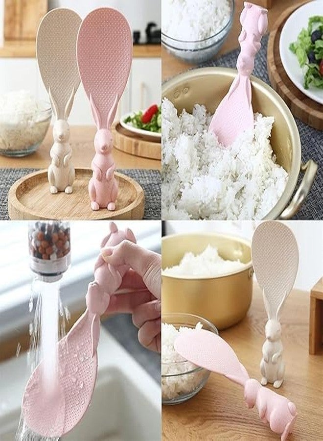 GONIPIMI 1pcs Rabbit Shaped Rice Spoon, Kitchen Shovel, Standing Cooking Tools, Rice Cooker Supplies - Image 4