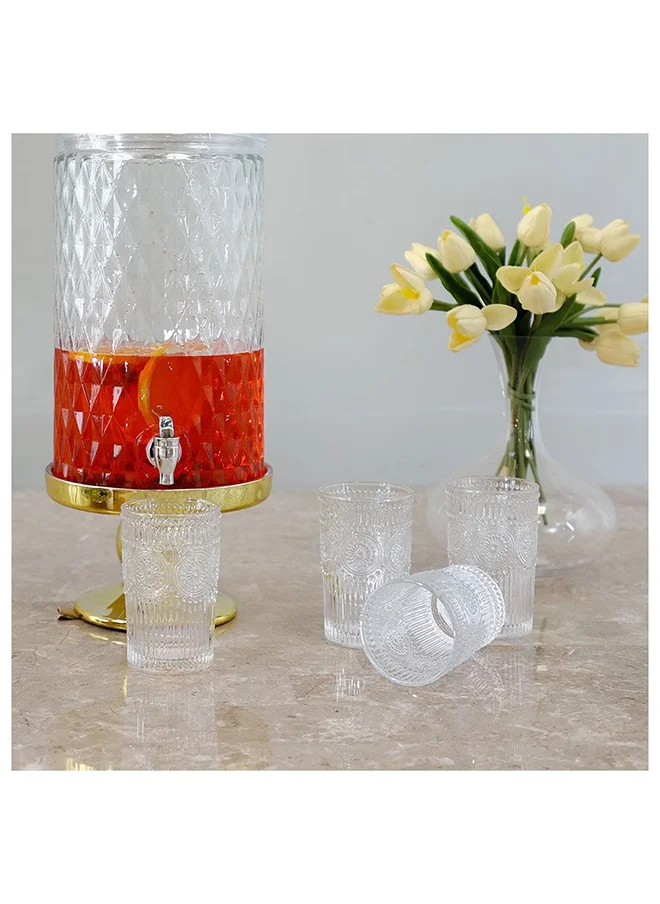 دانوب هوم Mysteva 4 Piece Tumbler Glass Set 380Ml L 17 x W 17 x H 13.5 Cm