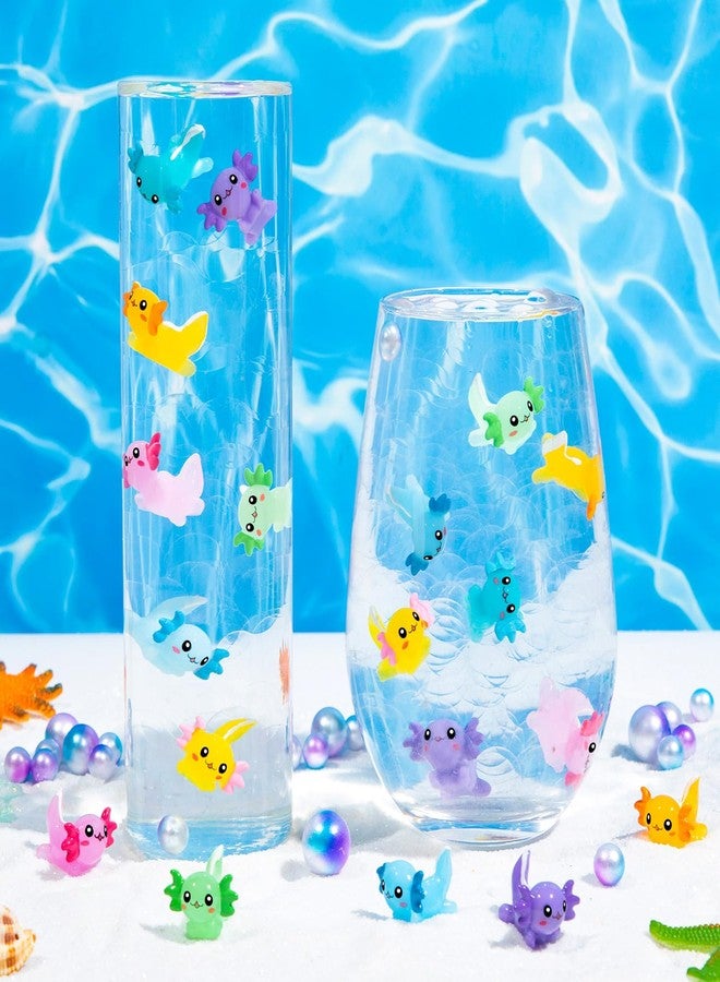 FFNIU 35Pcs Mini Resin Axolotl, Miniature Animal Figurine, Garden Landscape Aquarium Dollhouse Ornament Potted Plants Decor for DIY Craft Garden Fairy Decoration Birthday Party Favor - Image 5