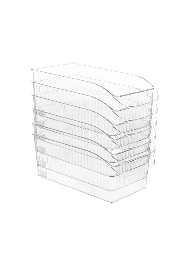 Noon East 6 Pack-Pet Multi-Use Fridge Organizer Bins With Wheel, Storage Containers Kitchen For Pantry And Home Organization - Image 1