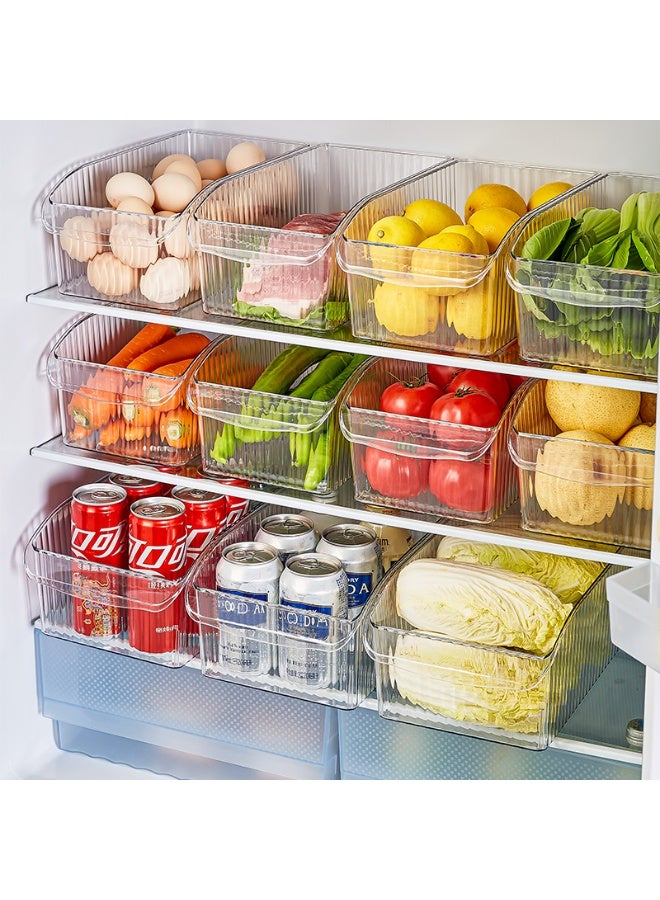 Noon East 6 Pack-Pet Multi-Use Fridge Organizer Bins With Wheel, Storage Containers Kitchen For Pantry And Home Organization - Image 3