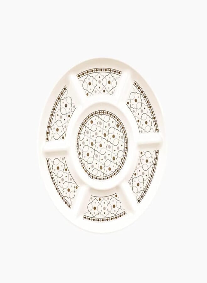 Rosa/Porcelain (Andalusia Divided Serving Plate 30 cm / 7 Compartments)