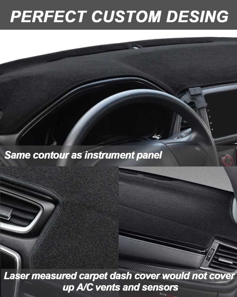 POSAID Dashboard Dash Board Cover Mat Carpet for 1999-2006 Chevrolet Silverado GMC Sierra, 2000-2006 Chevy Avalanche Tahoe Suburban GMC Yukon Pickup, Black - Image 5