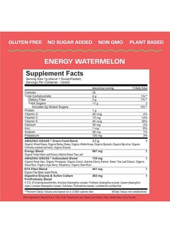 Amazing Grass Energy Watermelon Green SuperFood - 7.4 oz ( 210 gm ) 30 Servings  - Image 3