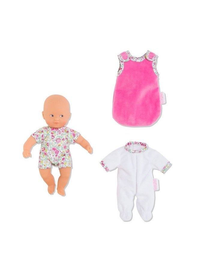 Corolle Mini Calin Good Night Blossom Garden 8" Soft Baby Doll And Outfit Set Includes Pajamas And Bag Sleeper Vanilla Scented For Kids 18 Months And Up  - Image 3