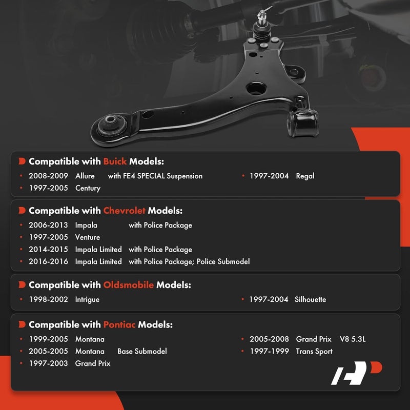 A-Premium Front Right Lower Control Arm with Ball Joint & Bushing - Image 2