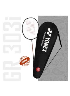 GR 303i Badminton Racquet | With Full Cover | Size: Standard | Material: Aluminum | Skills: Intermediate | Shape: Isometric | High Durability | Lightweight for Superior Control - pzsku/Z5F44D453961BB32ADE86Z/45/_/1740730153/77043b6c-2333-4fc6-8206-86f1534cbfab