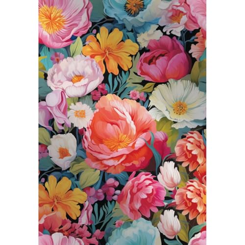 Main Street Peel and Stick Wallpaper Eco-Friendly Sheets 12 Pack, 11 X 16 Inch Vibrant Flowers Design, Wall Mural for Home Decor, Removable Wall Decor Wallpaper Peel and Stick for DIY Projects - Image 1