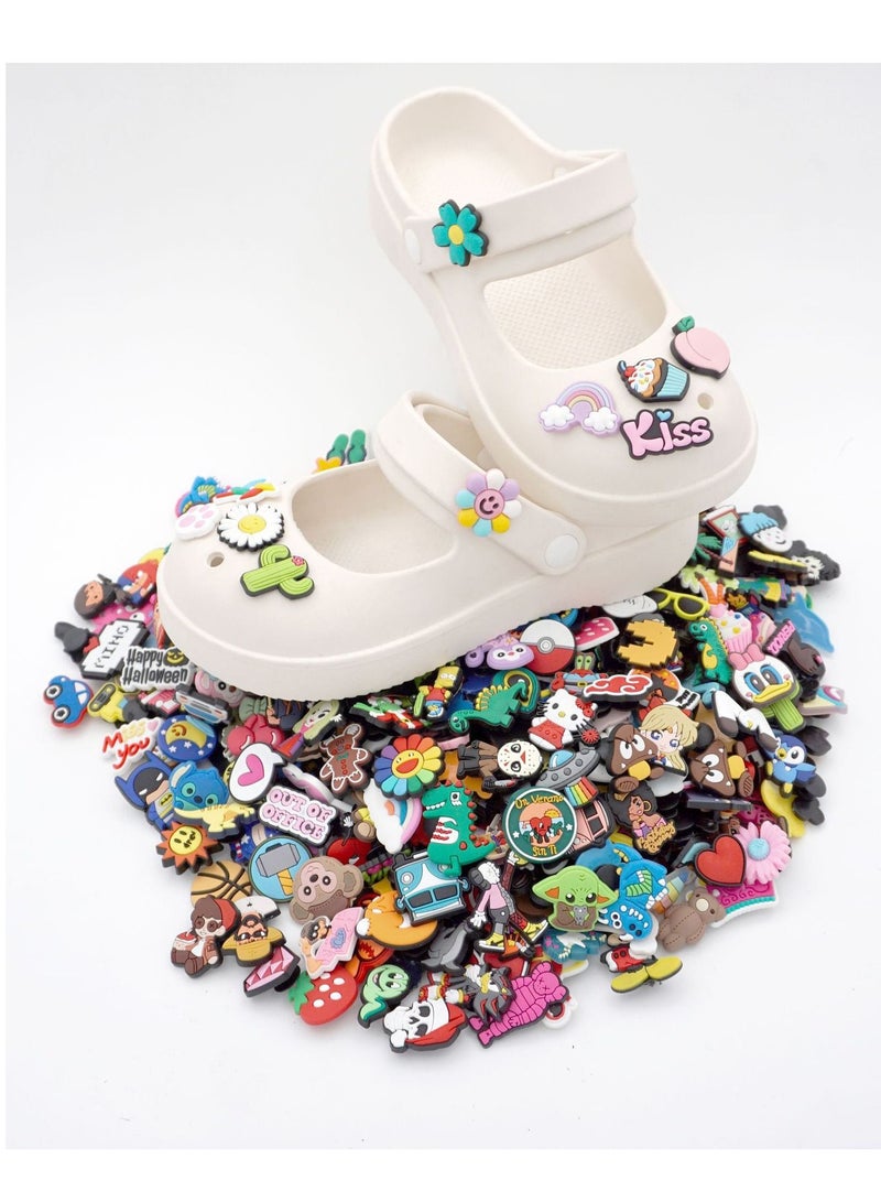 Shoe Decoration Charms for Croc, 50 Pcs Random Different Croc Pins for Shoes Sandals Buckle Party Birthday Gift Charms Bracelet Wristband Decorations for Adult Men Women Kids  - Image 1