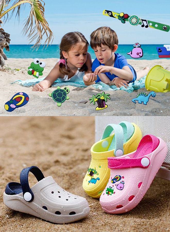 Shoe Decoration Charms for Croc, 50 Pcs Random Different Croc Pins for Shoes Sandals Buckle Party Birthday Gift Charms Bracelet Wristband Decorations for Adult Men Women Kids  - Image 3