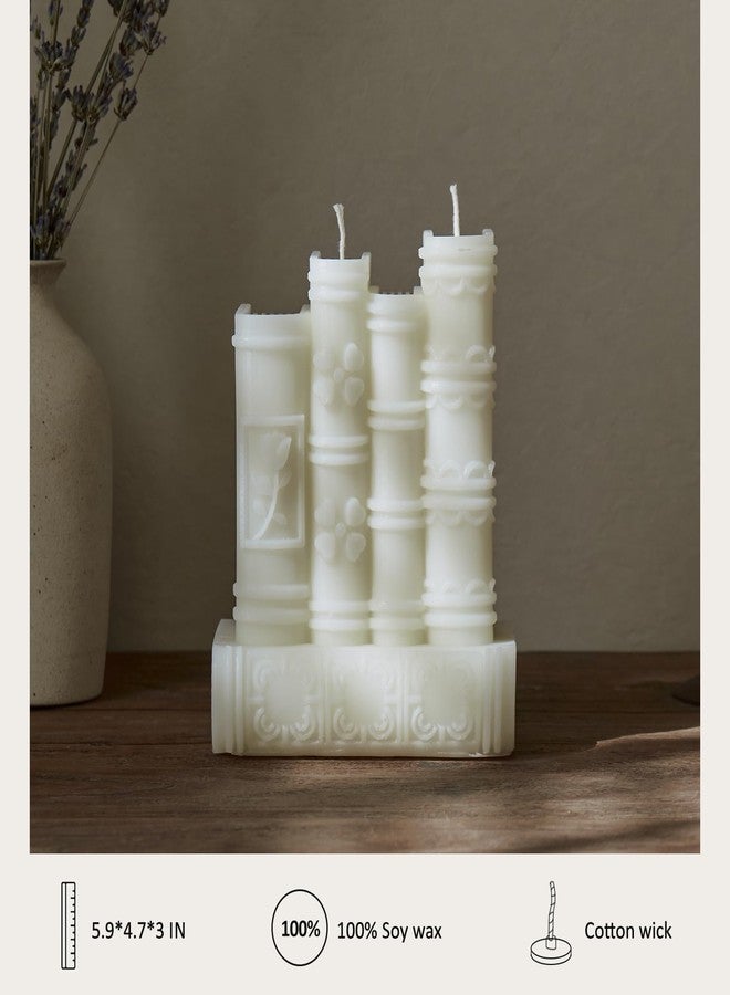 NATCENSE Book Candle,Gifts for Book Lovers,Home Room Shelf Decor Idea,Handmade Soy Wax Candle for Home Decor for Living Room Bathroom (White) - Image 5