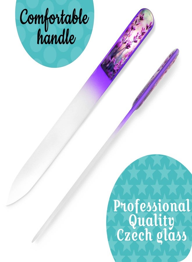GLADZY 3D Czech Glass Nail File with Case - Crystal Nail File for Natural Nails, Double Sided Etched Surface, Comfort 3D Grip Handle, Professional Manicure Tool, Ethically Made in EU - Image 3