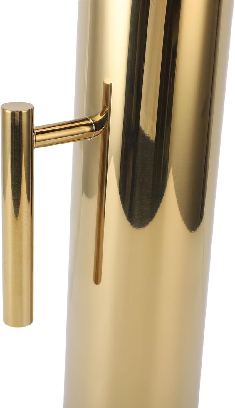 Stainless Steel Water Pitcher, 304 Stainless Steel Material, Large Capacity 2L, Spill Proof Design, Straight Sided Transparency, with Handle & Ice Guard, for IcedHot Tea, Juice, (Gold) - Image 3