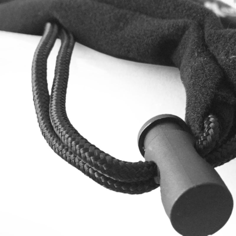 Badminton Racquet Cover Bag Black Soft Fleece Fabric - Adjustable Strap Drawstring Closure Racquet Storage Bag for Badminton Players & Outdoor Sports - Image 4