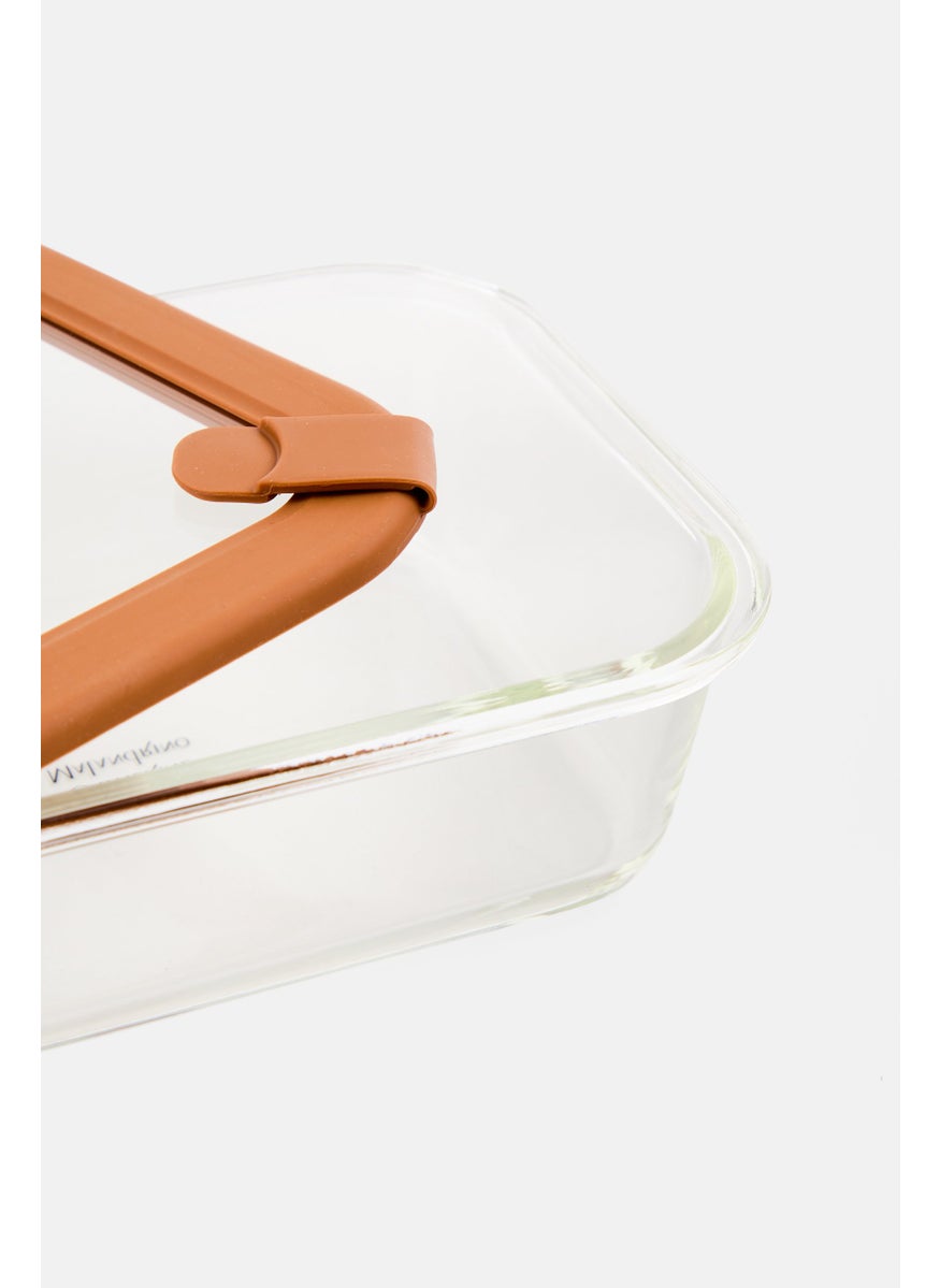 Catherine Malandrino Rectangle Glass Food Container With Vented Glasss Lid 1050 ml, Transparent  - Image 2