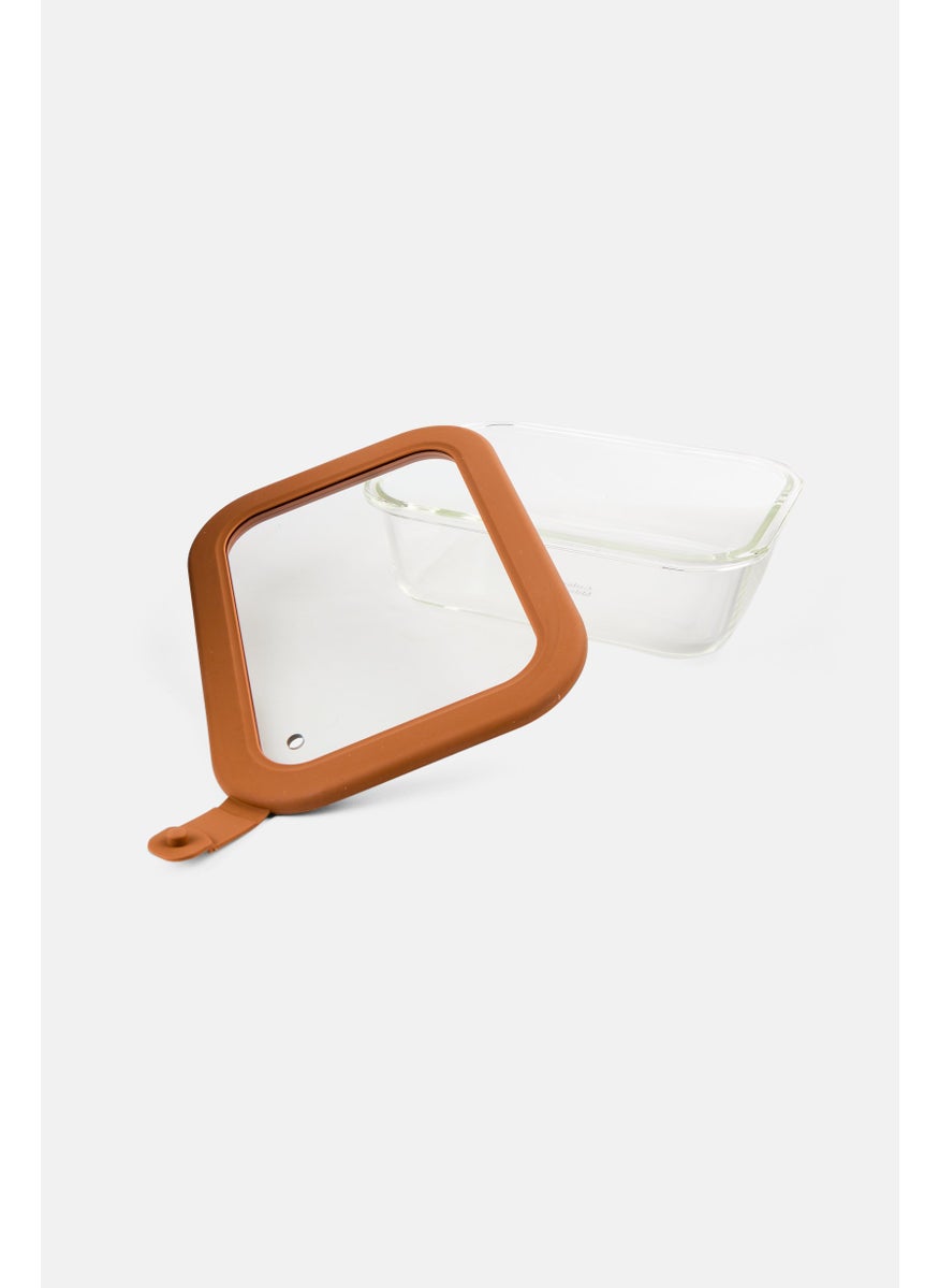Catherine Malandrino Rectangle Glass Food Container With Vented Glasss Lid 1050 ml, Transparent  - Image 3