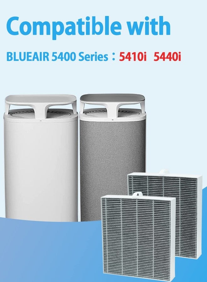 بي بي تي بام بوتس فلتر BBT BAMBOOST 5400 المدمج متوافق مع أجهزة تنقية الهواء Blueair DustMagnet 5400 Series، 5410i، 5440i، فلتر HEPA مزدوج في واحد Dustmagnet 5400 المدمج، عبوة من قطعتين - Image 2