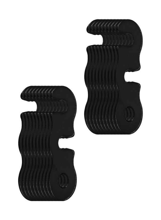 Runseaway 20Pcs Aluminum Alloy Guyline Tensioners, Black Triple Holes Rope Tighteners, Adjustable Tent Cord Adjusters for Camping, Hiking, Outdoor Activities - Image 1