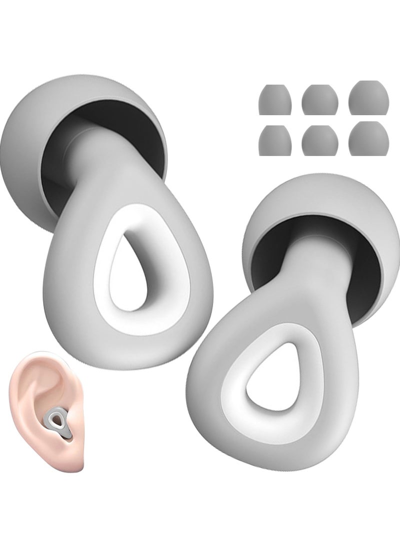 GNAFOTU Ear Plugs for Sleeping Noise Cancelling Reduction Ear Plugs for Concert Swimming Ear Plugs, Reusable Soft Silicone Ear Plugs for Kids Adults 6 Ear Tips in S/M/L Hearing Protection  - Image 1