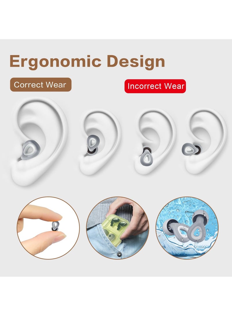 GNAFOTU Ear Plugs for Sleeping Noise Cancelling Reduction Ear Plugs for Concert Swimming Ear Plugs, Reusable Soft Silicone Ear Plugs for Kids Adults 6 Ear Tips in S/M/L Hearing Protection  - Image 3