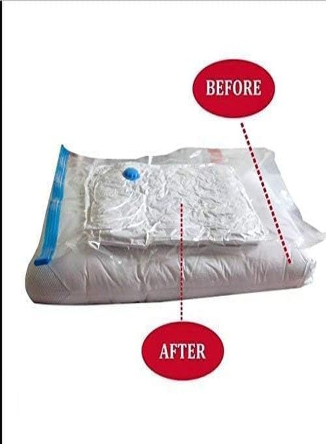 Ncry 5 Pcs Vacuum Bag With Pump 5 PCS Vacuum Bag, Vacuum Seal Storage Bags Reusable Vacuum Storage Space Saver Bags New Vacuum Bag Transparent Border Foldable Extra Large Compressed - Image 5