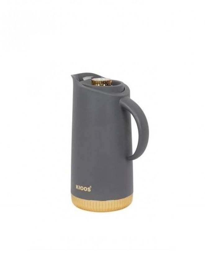 KROOS Thermos with Automatic Lid and Gold Base