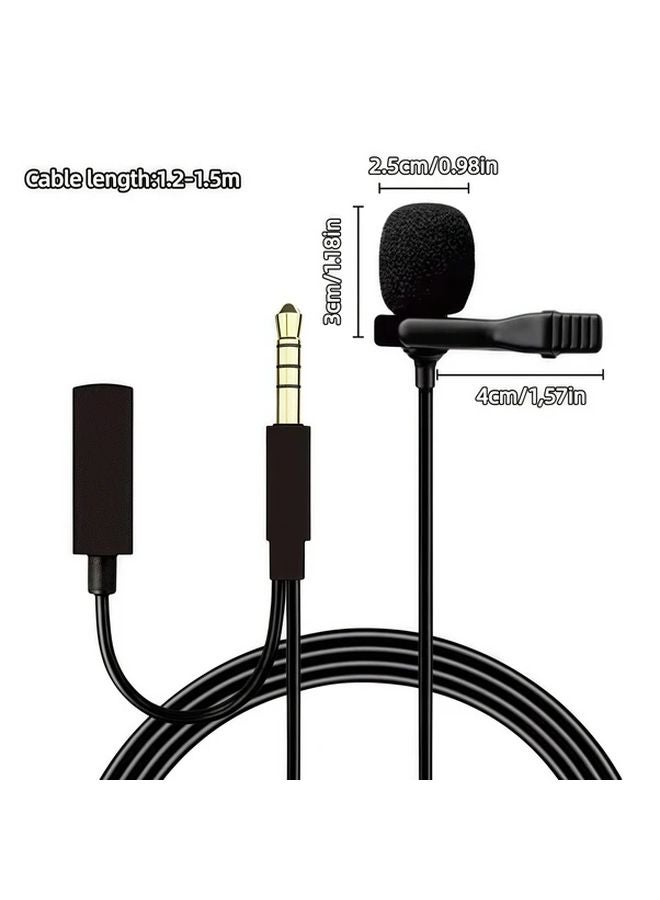 ميكروفون لافالير مكثف من النوع C، مع منفذ USB C و Lightning و 3.5 مم، للهواتف وأجهزة الكمبيوتر والأجهزة اللوحية - Image 4