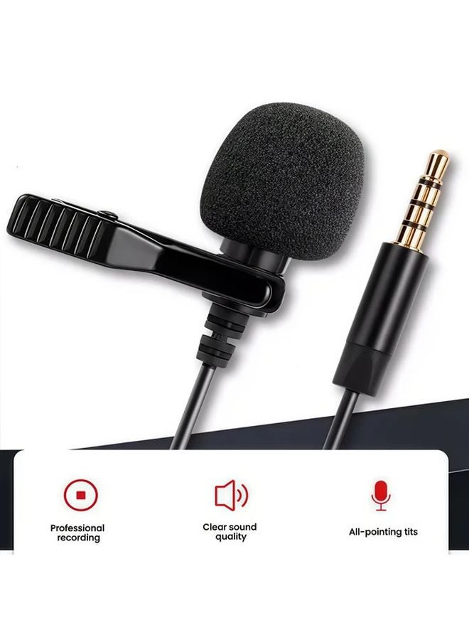 ميكروفون لافالير مكثف من النوع C، مع منفذ USB C و Lightning و 3.5 مم، للهواتف وأجهزة الكمبيوتر والأجهزة اللوحية - Image 3