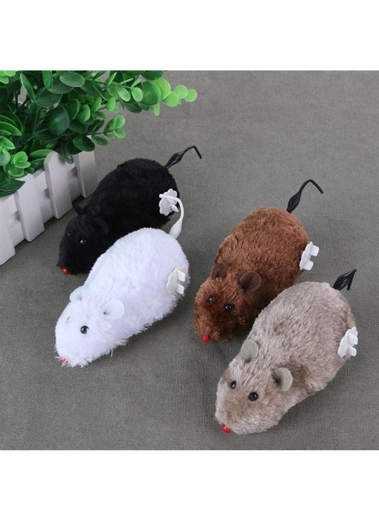 Buffer - ® Wind-Up Cat Training Toy Furry Plush Mouse Catching Interactive Cute Fun Toy - Image 1