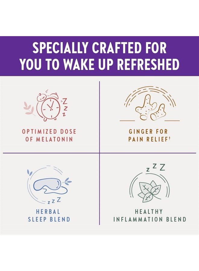 New Chapter Melatonin & Ginger Sleep Supplement, New Chapter Sleep Aid,  Restful Sleep and Pain Relief, Gluten Free and Non-GMO, 30 Vegetarian Capsules - Image 5