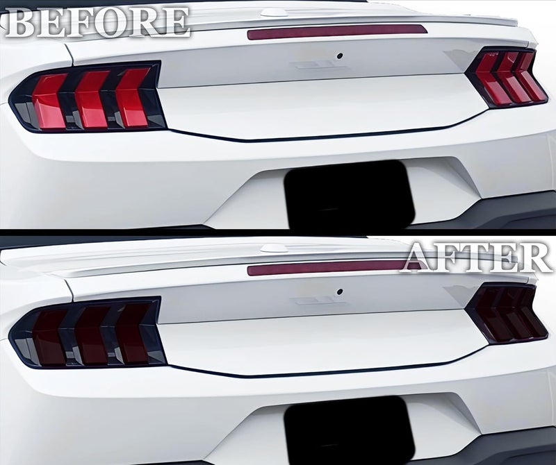 BOGAR TECH DESIGNS Full Headlight Taillight Tint Kit for Ford Mustang 2024-2025, Dark Smoke - Image 3