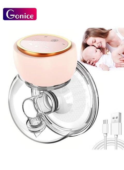 Breast Pump,Gonice Wearable Breast Pump Electric Breast Pump Hands Free Portable Breast Feeding Pumps,3 Modes-9 Levels Painless Low Noise Baby Pump