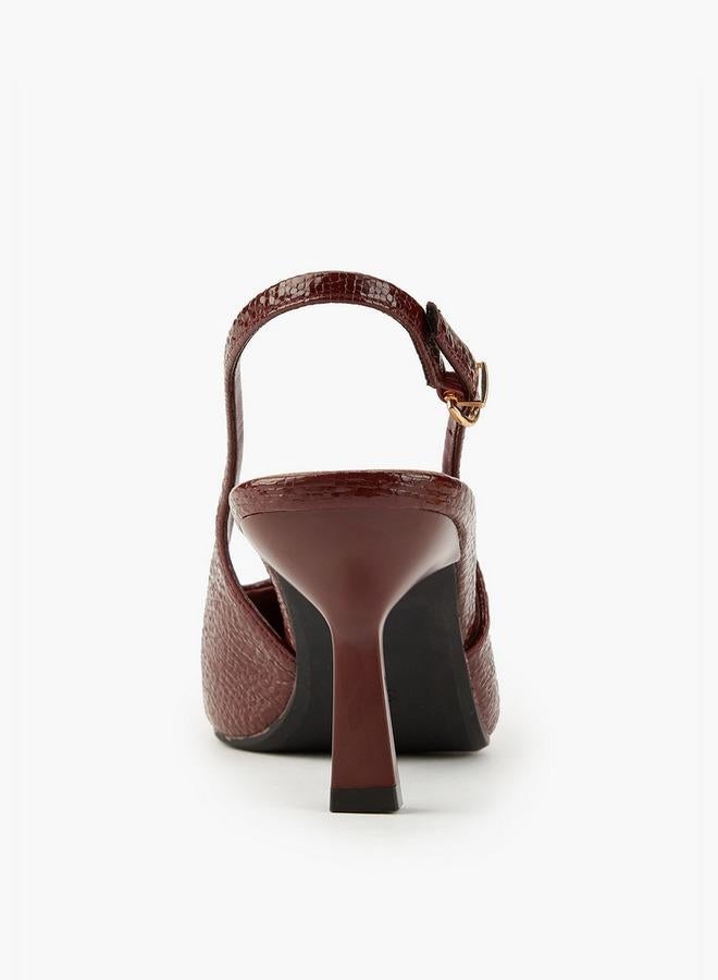 فلورا بيلا من شو إكسبرس أحذية مدببة بكعب عريض بنقوش بارزة - Image 5