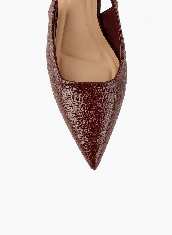 فلورا بيلا من شو إكسبرس أحذية مدببة بكعب عريض بنقوش بارزة - Image 4