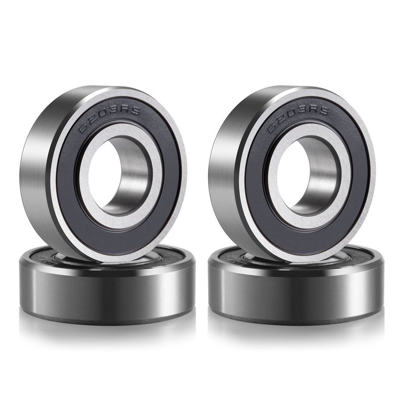 ANCIRS 4 Pack 6203-2RS Bearings, Deep Groove Ball Bearings, Double Seal and Pre-Lubricated, 17x40x12mm (6203 2RS) - Image 2
