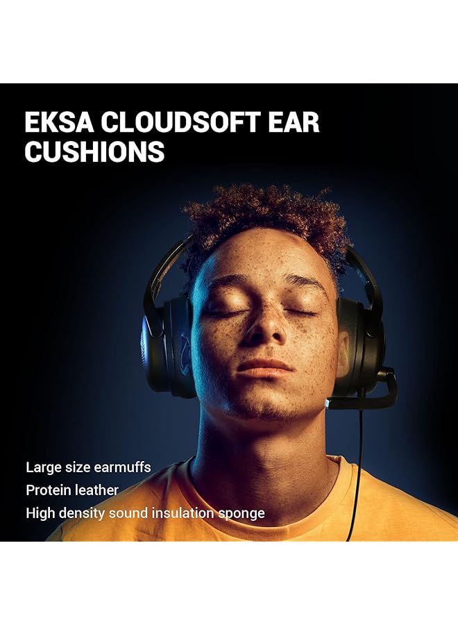 EKSA E4 Aircomfy Headsets With Microphone Noise Cancelling Over Ear Pc Headphones Crystal Clear Surround Sound 263G Ultra Lightweight 3.5Mm Wired Computer Headset For Laptop/Ps4/Ps5/Xbox/Switch - Image 3
