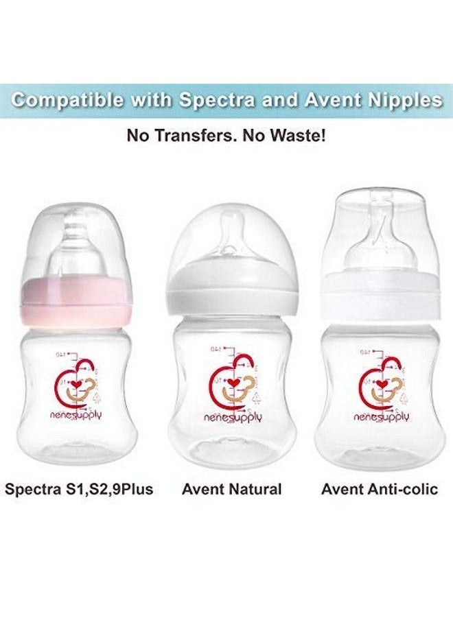NENESUPPLY - 9Oz Wide Neck Breast Pump Bottles Use As Bottles For Pumping With Spectra S1 Spectra S2 9 Plus Breast Pumps. Pump Bottles For Spectra Pump. Breastmilk Storage And Collection Bottles - Image 1