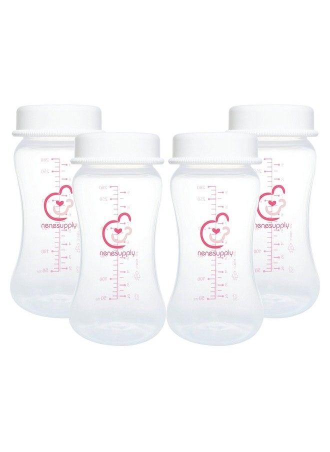 NENESUPPLY 9Oz Wide Neck Breast Pump Bottles Use As Bottles For Pumping With Spectra S1 Spectra S2 9 Plus Breast Pumps. Pump Bottles For Spectra Pump. Breastmilk Storage And Collection Bottles  - Image 1