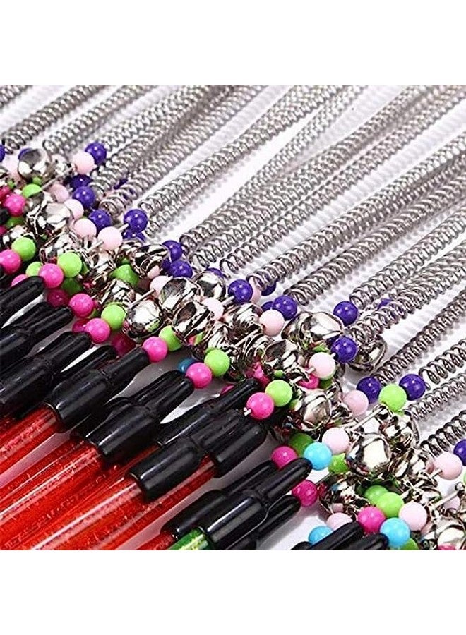 عصا زنبركية على شكل ريشة قطة - عصا جرس تفاعلية للقطط للاستمتاع باللعب بلا نهاية وتحفيز عقلي | قم بتشغيل غرائز قطتك الطبيعية للصيد والانقضاض (عبوة من قطعة واحدة) - Image 4