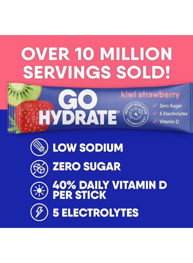 جو هايدرايت أكياس مسحوق الترطيب الفوري من جوهيدرات - مزيج مشروب منخفض الصوديوم بالإلكتروليتات - دعم طبيعي للترطيب، مشروب مسحوق بنكهة الإلكتروليتات خالي من السكر مع فيتامين د، 30 عبوة، بنكهة الكيوي والفراولة - Image 1