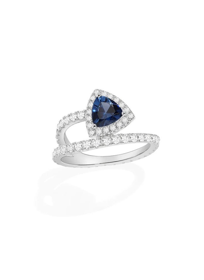 APM Monaco Blue triangle Pavé Ring - pzsku/Z5F458958C5FC92E9A827Z/45/_/1729072841/4e0d585d-d6d6-4bfe-9c16-71abc0705f71