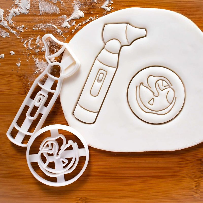 EROTNGO Otoscope Cookie Cutter Medical DeviceThemed Biscuit Cutter for Audiologists and Hearing Awareness - Image 3