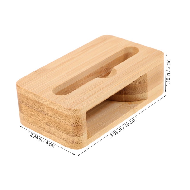 Wooden Portable Phone Amplifier Stand For Clearer Audio Video Calls Compact Design - Image 3